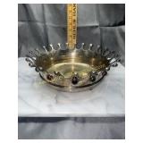 Silver plate crown bowl