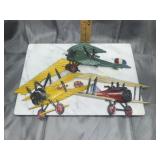 Cast aluminum vintage airplane wall plaques
