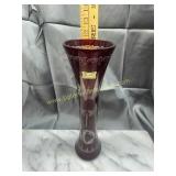 Ruby cut to clear Czech Republic vase