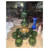 Green decanter set