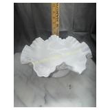 Fenton milk glass hobnail pedestal bowl