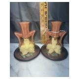 Roseville candle stands