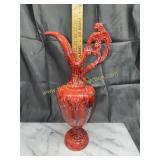 Red ceramic vintage ewer