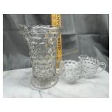 Fostoria cream sugar and vase