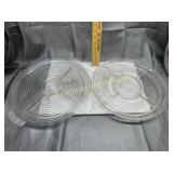2 divided serving platters