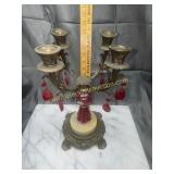 Brass base candelabra