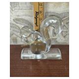 Glass squirrel signed Dalzell