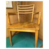 Vintage wooden library arm chair