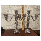 Heavy Rogers silverplate candelabras