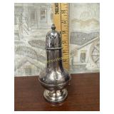 Etched silver plate sugar shaker