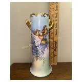 Hand painted Bavaria bird vase