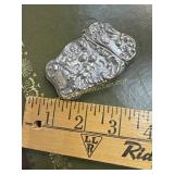 Victorian sterling silver match safe with cherub