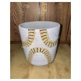 Modern abstract terracotta flower pot