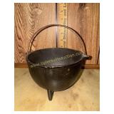 Vintage miniature cast iron cauldron 3 legged