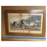 Vintage Horse Fair framed print- some