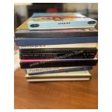 Stack of vinyl record albums