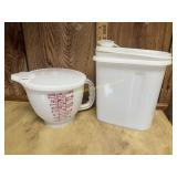 Vintage Tupperware measuring cup and store and