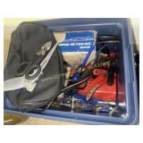 Group of tools and jumper cables
