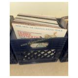 Crate of vinyl record albums