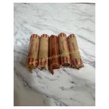 5 rolls of wheat pennies unsorted sold 5x the bid