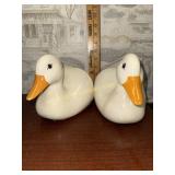 Ceramic goose bookends