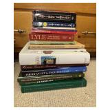 Antique books, interior design, glassware,