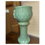 Mccoy glazed pottery jardiniere and pedestal
