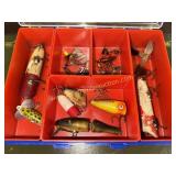 Vintage fishing lures and flys