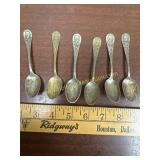Set of 6 worlds fair 1893 souvenir spoons