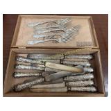 Sterling forks and matching knives- no hallmark