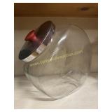 Vintage slanted glass general store candy jar