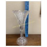 Cut crystal vase 10in