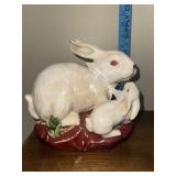 Majolica Rabbit sculpture