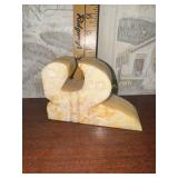 Hand carved marble bookend