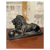 Bronze lion statue