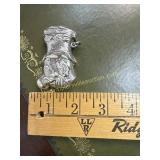 Sterling silver character face match safe marked