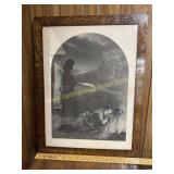 Victorian lithograph print the soldier boys dream