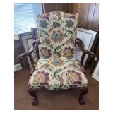 Arm chair with tapestry upholstery