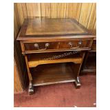 Mahogany with leather inlay top writing desk