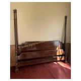 Mahogany Ethan Allen king bed with rails