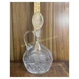 Heavy cut crystal decanter