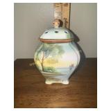 Hand painted nippon potpourri jar