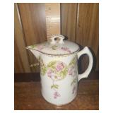 Antique Knowles hand painted chocolate pot