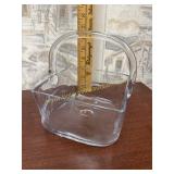 Blenko square glass basket