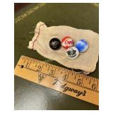 4 vintage advertosing shooter marbles- Star Trek,