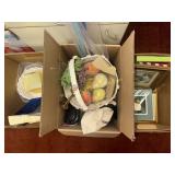 3 boxes of decor/ collectibles