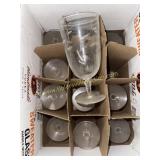 Set of etched stemware