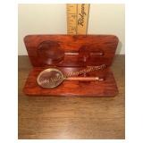Wood handle magnifying glass in matching box