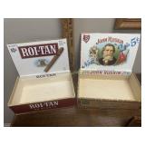2 vintage cigar boxes