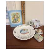Beatrix potter items including Wedgwood childï¿½s